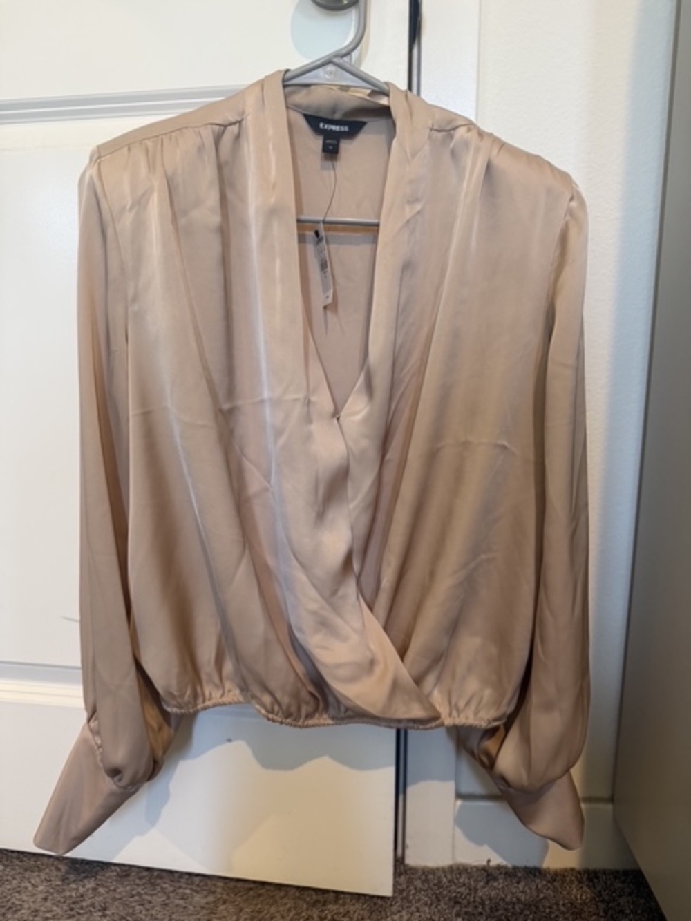NWT Express Blouse in Champagne - Size Medium